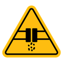 Caution safety leak of water or chemical material sign icon