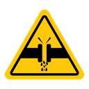 Caution safety leak of water or chemical material sign icon