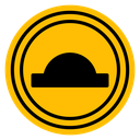 Caution speed Ramps sign icon