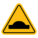 Caution speed Ramps sign icon