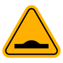 Caution speed Ramps sign Color Filled icon