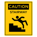 Caution Stairway Sign icon