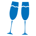 Champagne glasses icon