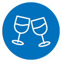 Champagne glasses icon