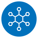 Chart connected 2 icon