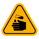 Chemical burns hazard sign Color Filled icon