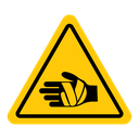 Chemical burns hazard sign icon