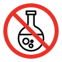 Chemical free sign icon