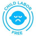 Child Labor Free Stamp Color Filled icon