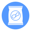 Chips Bag Circle Label Color Filled icon