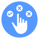 Choice Tap Gesture Color Filled icon