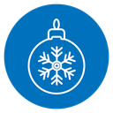 Christmas tree ball icon