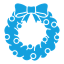 Christmas wreath icon