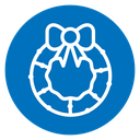 Christmas wreath icon