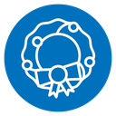 Christmas wreath icon