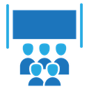 Cinema Audience Screen Color Filled icon