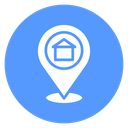 Circled Home Pin icon