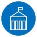 City hall building icon