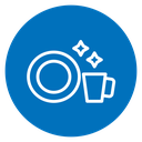 Clean tableware icon
