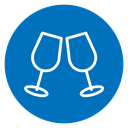 Clinking glasses icon