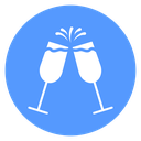 Clinking Glasses Color Filled icon