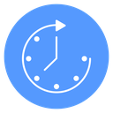 Clock Forward Arrow Color Filled icon