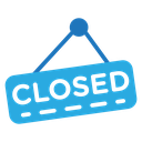 Closed Sign Color Filled icon