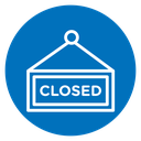 Closed sign icon