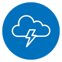 Cloud lightning icon