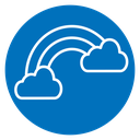 Cloud rainbow icon