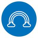 Cloud rainbow icon