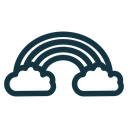 Cloud rainbow icon