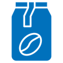 Coffee paper bag icon