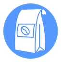 Coffee paper bag icon