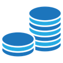 Coin stack Color Filled icon