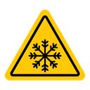 Cold warning sign icon