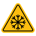 Cold warning sign icon