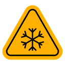 Cold warning sign icon