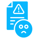 Complaints Sad Face Document icon