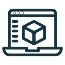 Computer simulation icon