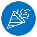 Confetti party popper icon