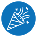 Confetti party popper icon