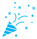 Confetti party popper icon