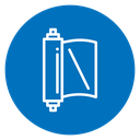 Construction film roll icon