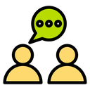 Consultant Chat Bubble Color Filled icon