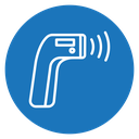 Contactless infrared thermometer icon