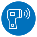 Contactless infrared thermometer icon