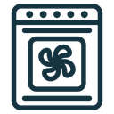 Convection turbofan stove icon