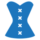 Corset Cross Lacing Color Filled icon