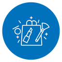 Cosmetics Gift Bag Color Filled icon